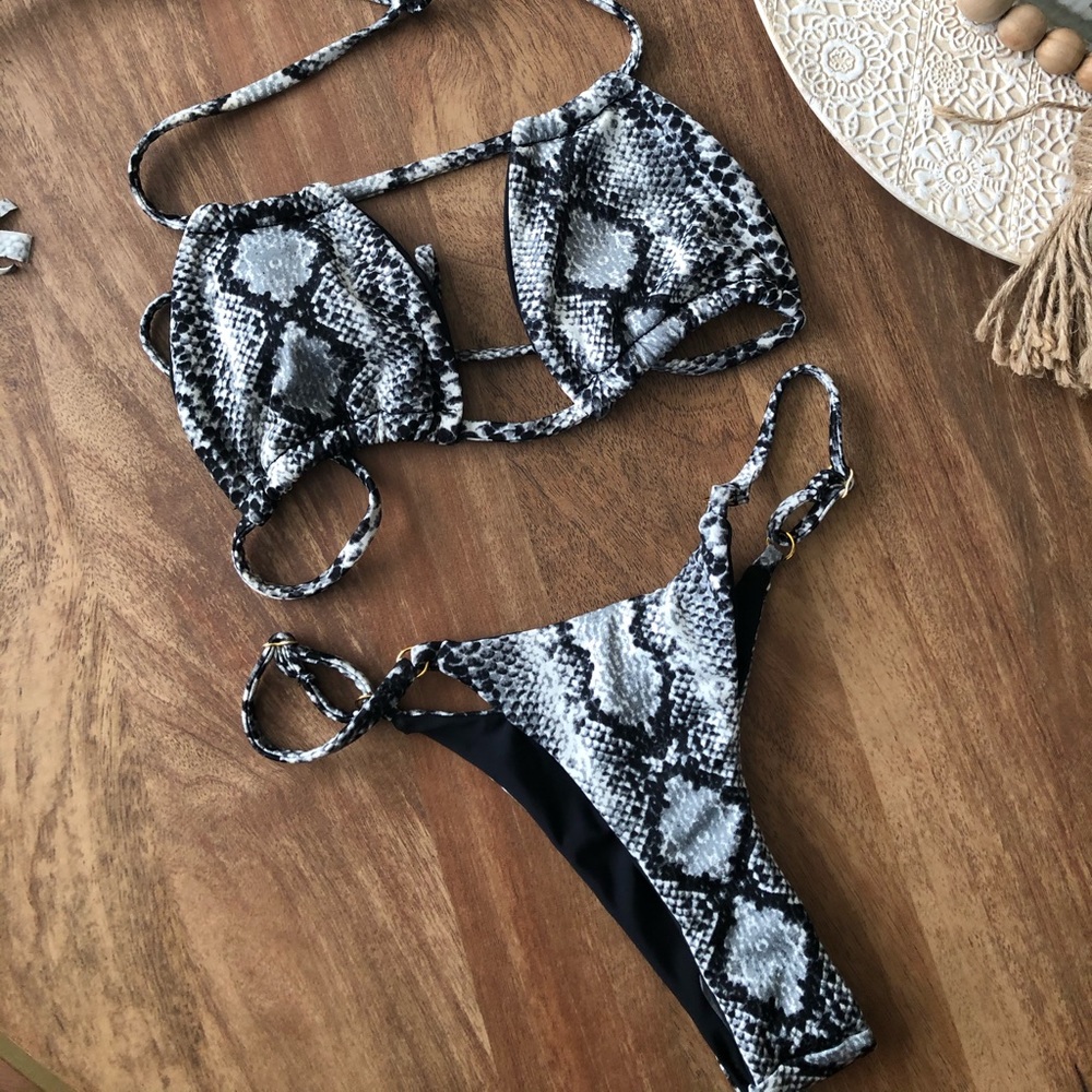 Snake skin bikini
